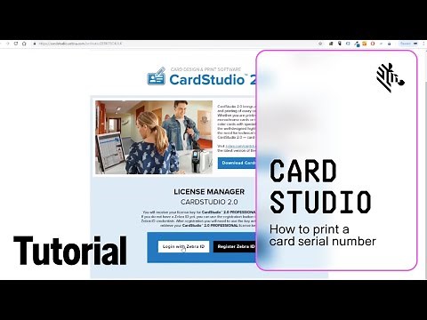 How to print a card serial number | Zebra