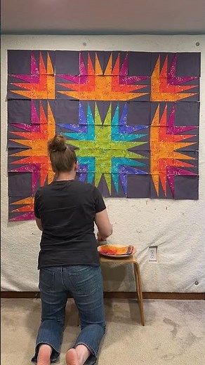 Colorful modern quilt blocks - southwest inspired #modernquilt #quiltblock #paperpiecing #diy