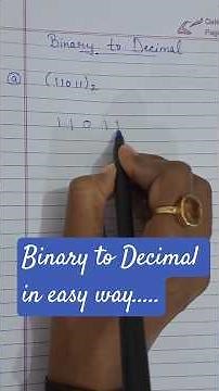 Binary to Decimal || conversing into Decimal ||