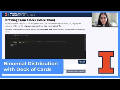 Mastery Platform Walkthrough: Binomial Distribution with Deck of Cards