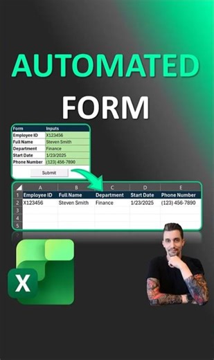 Excel Short Tips - Best Automated Intake Form | Easy | No VBA Needed