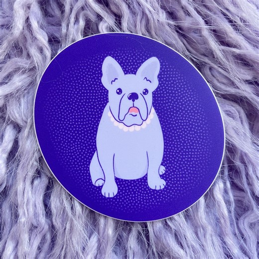 Bulldog Vinyl Sticker - Etsy