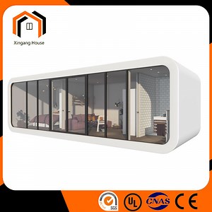 [Hot Item] Prefabricated Steel Frame 40FT Container Homes Luxury Coffee Shop Mobile Modular House Tiny House Meeting Pod Office Pod