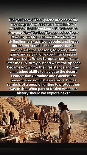 The Apache were master trackers, skilled fighters, and protectors of the Southwest. Their story is one of strength and survival. #apache #nativeamerican #history #fyp