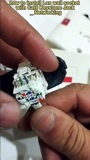 How to install LAN wall socket with Cat6 Keystone Jack #networking #internet #connection