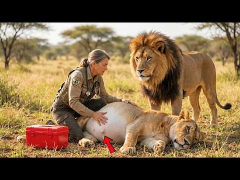 Rescuer Helps a Dying Lioness in Labor—What Came Out Left Everyone Speechless