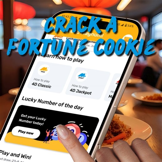 ✨ Feeling lucky? Let luck do the picking!​ Crack open the fortune cookie in the MyMagnum 4D app and see what lucky numbers are waiting for you. 🍪💫​ Who knows, your next big win might just be a tap away! 😉​ Get the MyMagnum 4D app today: https://bit.ly/3HhISUM ​ #万能 #Fortunecookie #game | Magnum4D