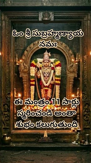 ఓం శ్రీ సుబ్రహ్మణ్యాయ నమః #subramanya #murugan #subramanyam #murugantemple #chaganti #shiva #shorts