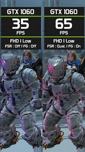 GTX 1060 vs Pragmata - Frame Generation changes everything #benchmark #gaming #fsr