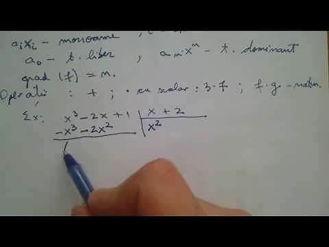 Polinoame. Prezentare generala. Impartirea polinoamelor. Teorema restului