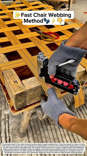 Fast Chair Webbing Method🧤⚡️