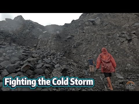 Working on Merapi’s Slope Under Heavy Rain and Cold Winds