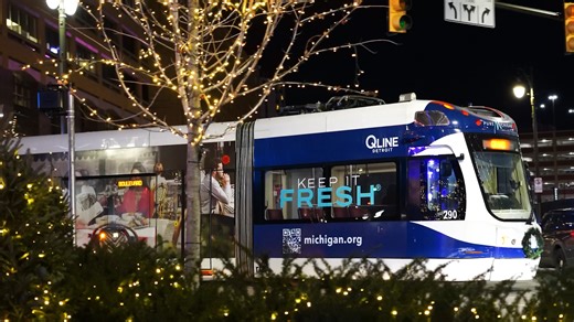 All December long, the Woodward Corridor feels larger than life. From the glow of Campus Martius and the rink, past packed concerts and games, through Midtown’s culture and New Center’s lights, the whole city is alive in front of your window. Hop on QLINE, ride the length of Woodward and let Detroit’s winter show unfold around you. | QLINE Detroit