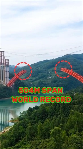 World's longest arch: 504m span held by 220,000 bolts — tolerance under 3mm#shorts