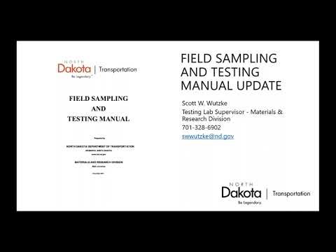 Field Sampling and Testing Manual (FSTM) Updates