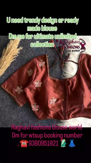 raghavi fashions blouse world | #readymade blouse #desinger Aari work #maggam work # computer work blouse available ur need | Instagram