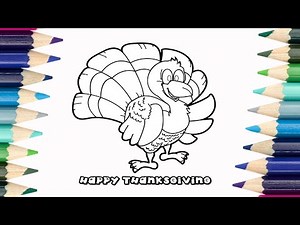Happy Thanksgiving / Turkey Coloring Page