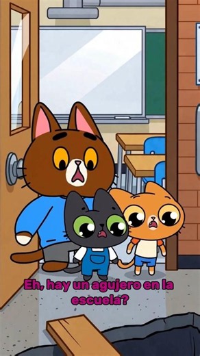 ¿Cómo apareció ese agujero en la escuela? 😱🕳️ #simba #animación #humor #gatos