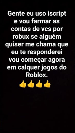 vou farmar contas do Roblox com iscript