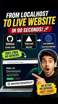 How to Deploy Your Website for FREE 🚀 | GitHub + Vercel Explained in 90 Seconds