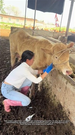 How to Restrain a Cow for Treatment | Veterinary Farm Skills 🐄💉