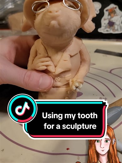 Tooth had to be pulled unfortunately, and so I decided to make use of it 😅 #artist #theredheadedpoet #art #mythology #handmade