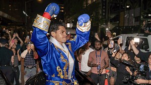 Inside the day boxing took over New York's Times Square