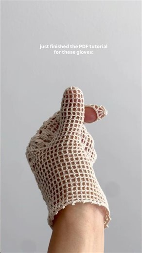 pdf tutorial- ravelry shop - link in bio! #crochetgloves #crochet #filetcrochet