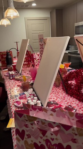 Valentine's Day Paint and Sip Party Ideas
