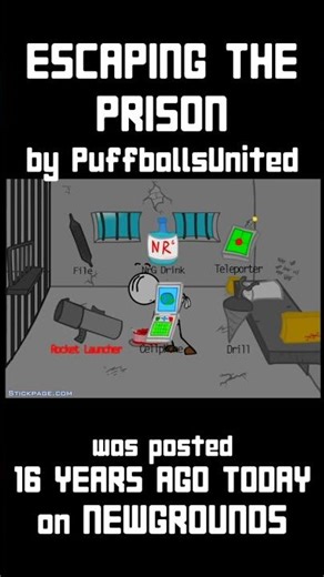 16 YEARS AGO TODAY, Henry Stickmin learned to ESCAPE THE PRISON... #newgrounds #henrystickmin