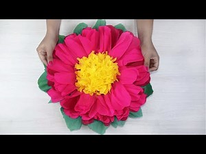 FLOR GIGANTE DE PAPEL CREPOM FÁCIL | IDER ALVES