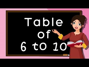 Table of 6 to 10 Rhythmic Table of Six to Ten Learn Multiplication Table of 6 to 10