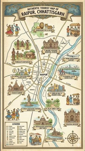 Raipur Tour map #vacation #travel #quiz #gk #chhattisgarh #summer #tourism #summervacation