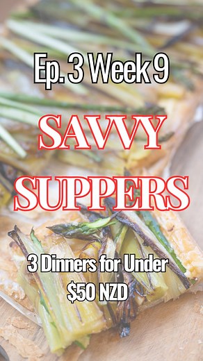 Leek and Ricotta Tart. Week 9. I spent $49.69. I got 3 dinners for 2–3 people, plus lunch leftovers. This week we are on the VEGGIE train again! Budget Meal 3: Friday Night Showstopper Leek Tart! Because we all know spring time in NZ can still bring snow, so this is a perfect combo of spring veg and cosy dinner. Be sure to follow to find out what’s next this week. Made out of all these budget-friendly, affordable ingredients. The cost of living in NZ is so high, so let’s make those pennies count