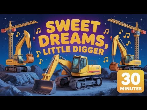 Sweet Dreams, Little Digger! 🚜💤 | 30 Minutes of Bedtime Songs for Kids | Digger Lullaby Compilation