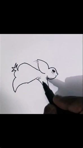 “Cute Bunny Drawing ✏️🐰 | Easy & Aesthetic Rabbit Sketch Tutorial 🩷✨ #Shorts"