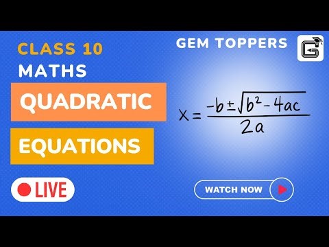 Class 10 L-4 Quadratic Equations #class10maths #maths #cbse