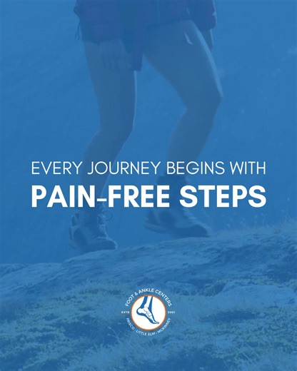 ✨🦶 Every Journey Begins with Pain-Free Steps! Let us take care of your feet. 🗓 Book your appointment today! https://www.dfwfoot.com/contactus #FootHealth #FootAndAnkleCenters #Texas #footcare #footandankle #frisco #mckinney #littleelm #podiatrist