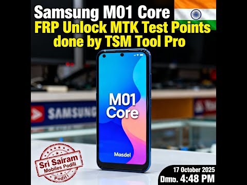 SAMSUNG M01 CORE FRP UNLOCK MTK TESTPOINTS DONE BY TSM TOOL PRO