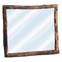 Rustic Aspen Log Wall Mirror Frame