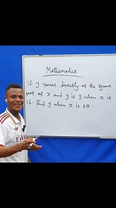 2.3K views · 91 reactions | How to solve direct variation problem involving square root #mathematics #science #academy #education #AcademicExcellence | Tutor Abraham | Facebook