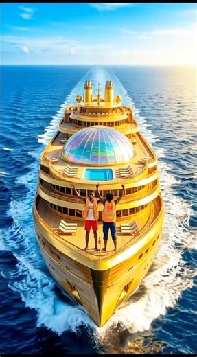 I Built a Golden Wooden Ship by the River 🚢✨ | DIY Build