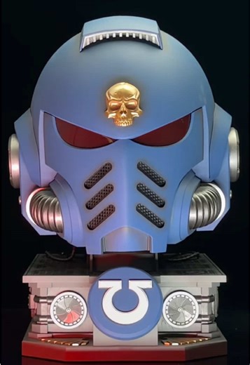 Ultramarines Captain MkX Helmet👏👏🔜🔜#tiktoklive #joytoy #collection #warhammer40k #ultramarines