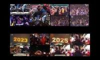 Mix of 4 videos from youtube : 16 Ball Drop Countdowns At Once