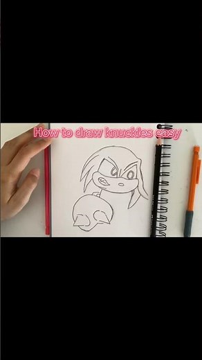 How to draw Knuckles easy
