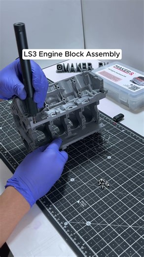 3D Printed LS3 Engine Block Assembly ⚙️