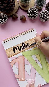 Assignment Front Page Design: Maths ✏️ | Halyn Calligraphy