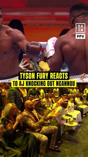 RARELY SEEN! Tyson Fury's immediate reaction to Anthony Joshua knocking out Francis Ngannou 😱