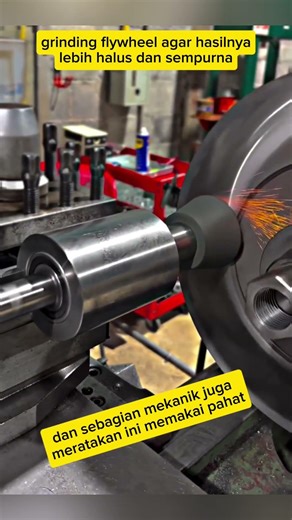 cara ratakan flywheel #machine #otomotif #grinding #diy #tutorial #trend #shorts