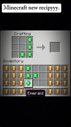 Crafting Emerald #armour #minecraft #sorts
